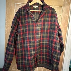 Classic Red and Black Plaid Button Down Shirt